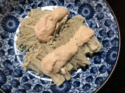 えのきの明太子マヨネーズあえ