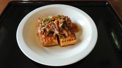 厚揚げのしょうが焼きのっけ