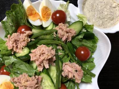 きのこペーストのおそうじサラダ