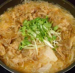 豚肉と白菜、春雨の重ね蒸し