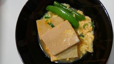 高野豆腐とブロッコリーの卵とじ