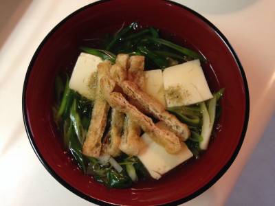 豆腐と油揚げのあんとじ