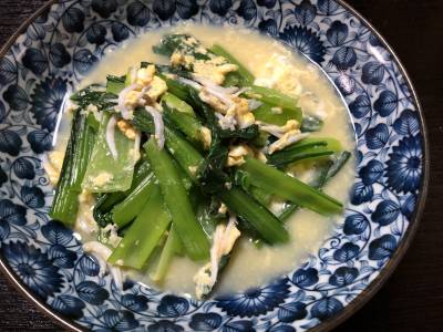 小松菜の卵とじ