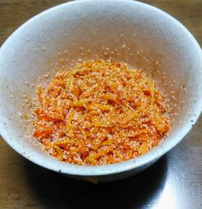 にんじんの明太子炒め