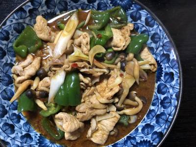 豚ときのこのホイコーロー風