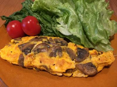 マッシュルームのオムレツ