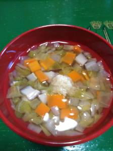 刻み野菜スープ