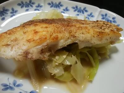 桜鯛のグリル 春キャベツソース