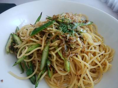 しらすとアスパラのスパゲッティ