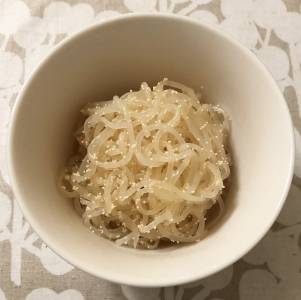 しらたきの明太子炒め