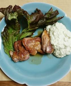 照り焼きチキン アボカドソース