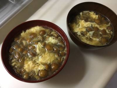 なめこのかきたまスープ