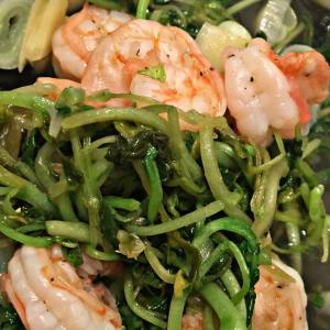 クレソンとえびのレモン炒め