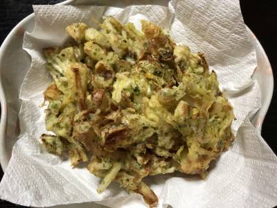もやしとちくわの磯辺かき揚げ