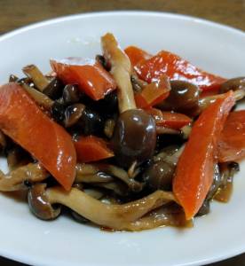 にんじんとしめじのきんぴら