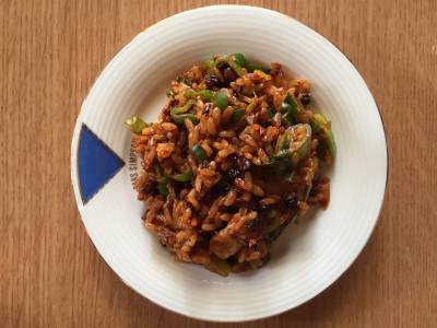 カリカリ納豆チャーハン