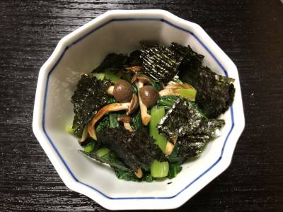 青菜の磯辺あえ