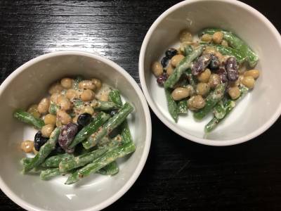 いんげんとひよこ豆のサラダ
