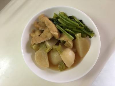 かぶと油揚げの煮物