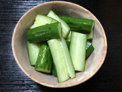 たたききゅうりの浅漬け