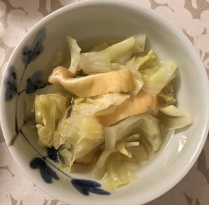 春キャベツと油揚げのサッと煮