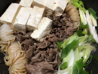 豆腐 しらたき 肉