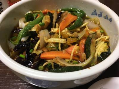 夏野菜の揚げびたし