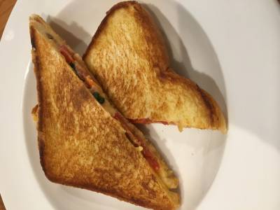 アンチョビのクロックムッシュ風