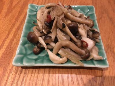 きのこの弱火ソテー