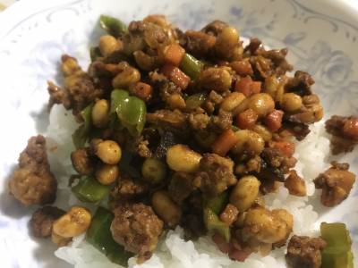 大豆入りドライカレー