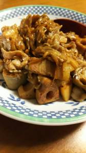 豚肉とれんこんの炒め煮
