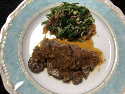 薬味ミックスの和風ステーキ