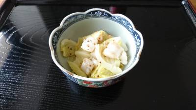 帆立てとキャベツのマスタードマリネ