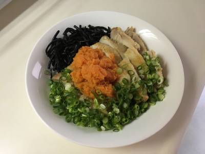 ひじきと鶏肉のにんじんあえ
