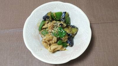 なすと豚肉のしぎ焼き