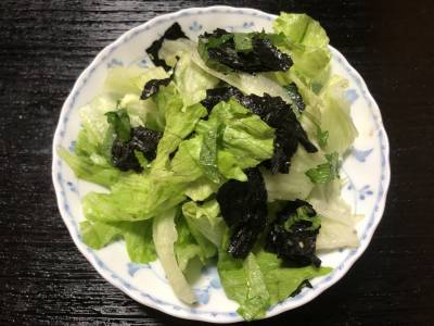 レタスののりもみサラダ
