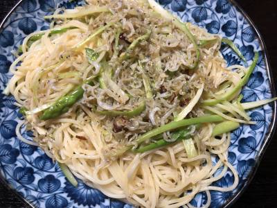 しらすとアスパラのスパゲッティ