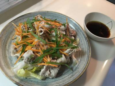 白菜と豚肉の冷しゃぶ 生姜だれ