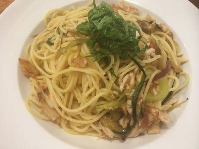 梅とささ身の和風パスタ レシピ 飯塚 宏子さん みんなのきょうの料理 おいしいレシピや献立を探そう