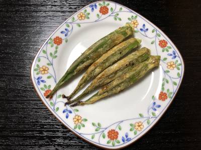 オクラのピリ辛マヨネーズ焼き
