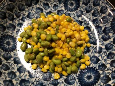 枝豆とコーンのしょうゆ炒め