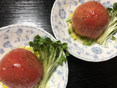 丸ごとトマトのツナマヨ詰め