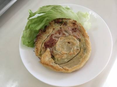 ねぎとベーコンのもっちり焼きパン