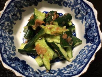 きゅうりのたたき梅あえ