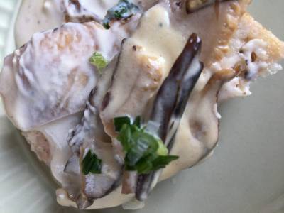 生ざけのソテーきのこクリームソース