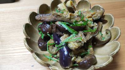 なすと青じそのナムル