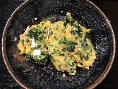 小松菜のかにたまあんかけ