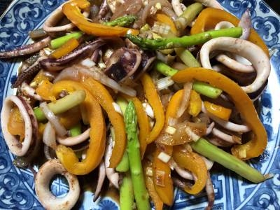 いか野菜炒め