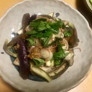 冷やしなすのごまソース