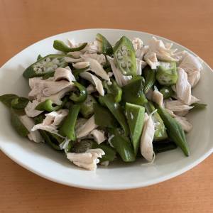 鶏ささ身のフライパン蒸し